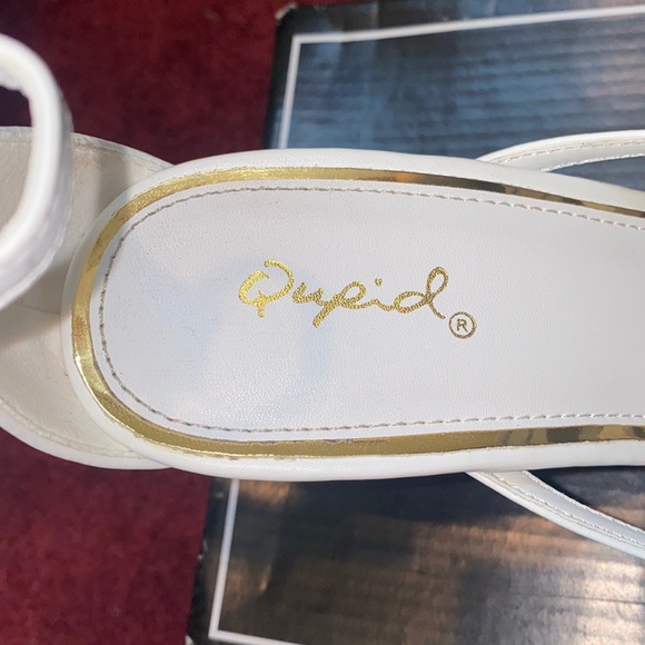 Qupid White Strappy Heel Sz: 7.5 - Picture 6 of 7